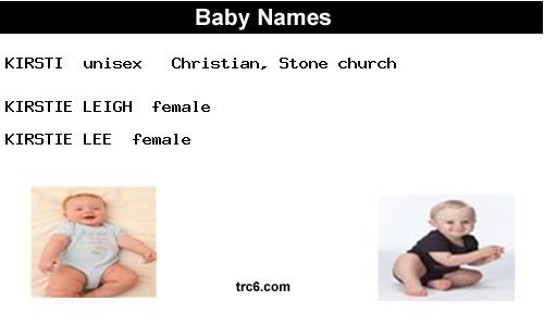 kirsti baby names